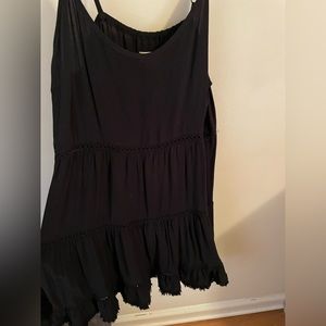 Black Dress with Flowy Bottom